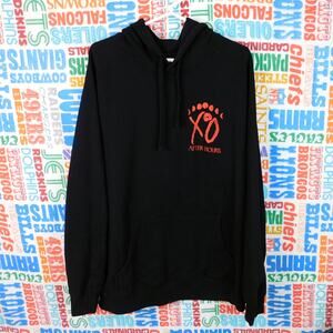 The Weeknd XO After Hours Psychotic Hoodie Size XL Black Double Sided Authentic
